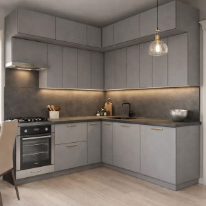 L veida virtuves iekārta mājai