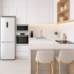 virtuve ar leti balta